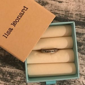 Lisa Leonard sterling silver ring with “Autumn”